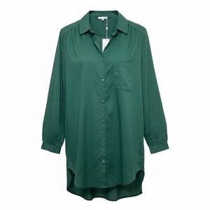 Skin Worldwide Button Up Shirt 1 Small Reef Green Minimalist Lounge Coverup